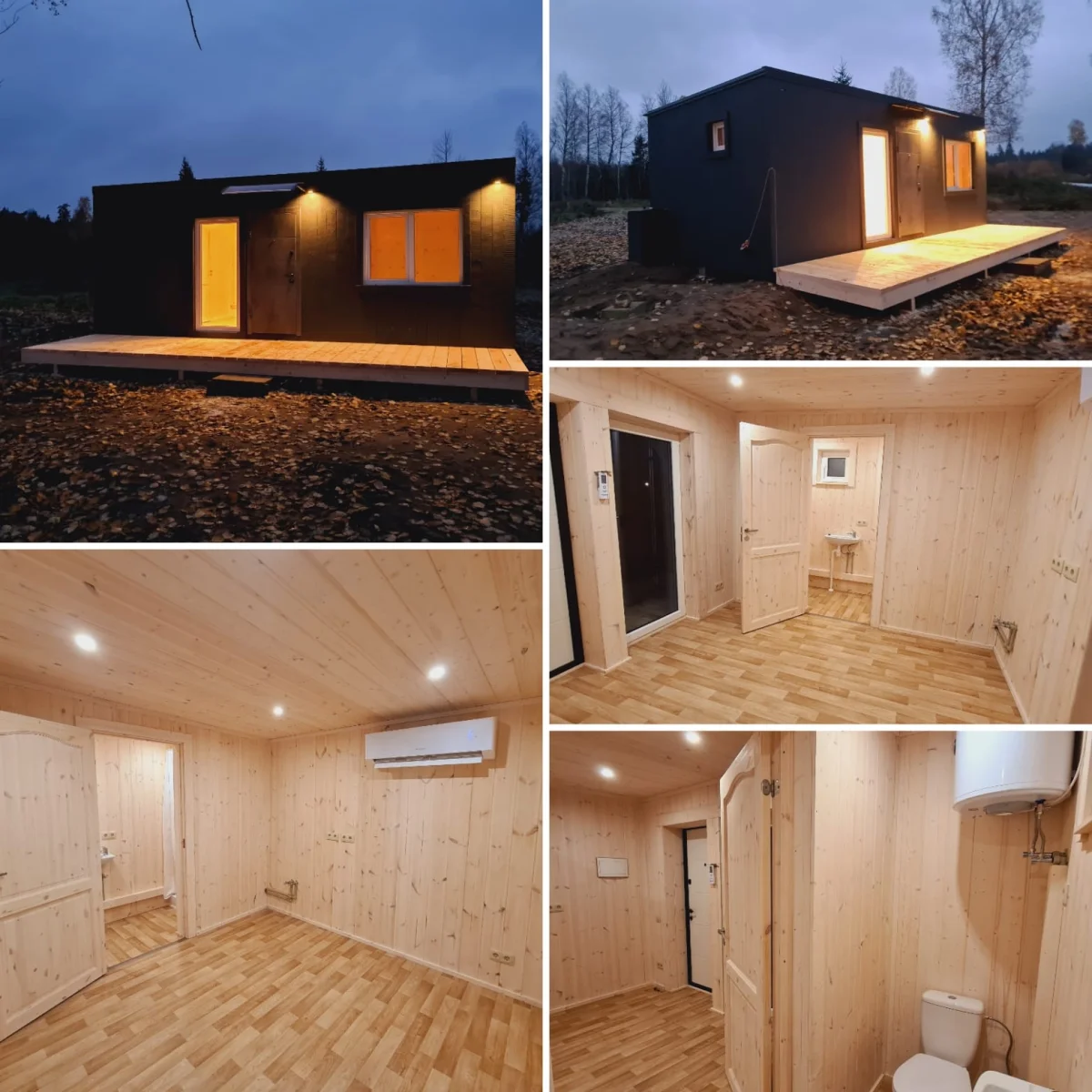 Karkasa māja 3,5x7,5 // 1 istaba; virtuve; vannas istaba ar dušu
